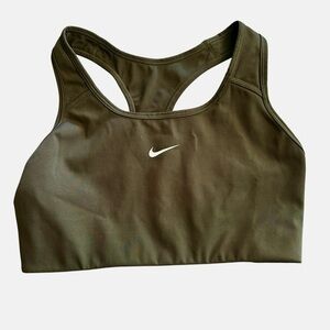 Nike Olive/White Racerback Sports Bra